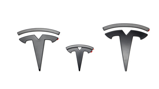 Logo Embleme in Schwarz für das Tesla Model 3-0